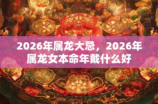 2026年属龙大忌,2026年属龙女本命年戴什么好 2026年属龙大忌,2026年属龙女本命年戴什么好
