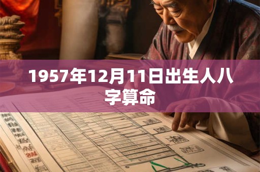 1957年12月11日出生人八字算命
