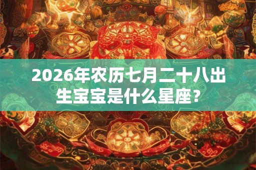 2026年农历七月二十八出生宝宝是什么星座？