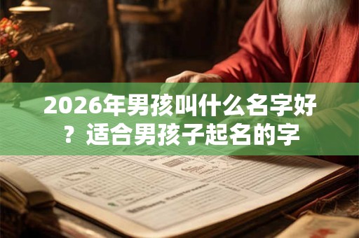 2026年男孩叫什么名字好？适合男孩子起名的字