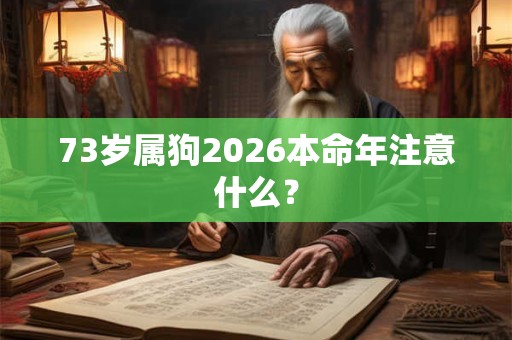 73岁属狗2026本命年注意什么？