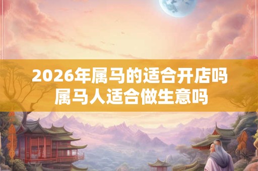 2026年属马的适合开店吗 属马人适合做生意吗