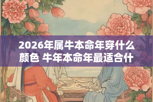 2026年属牛本命年穿什么颜色 牛年本命年最适合什么幸运色