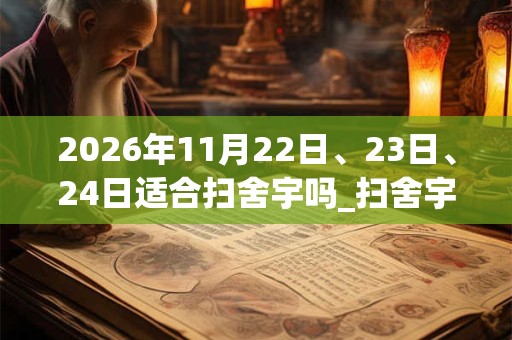 2026年11月22日、23日、24日适合扫舍宇吗_扫舍宇吉利吗