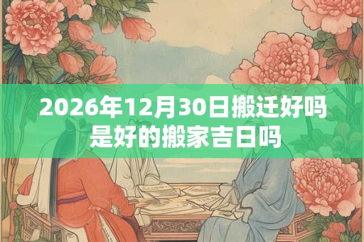 2026年12月30日搬迁好吗 是好的搬家吉日吗