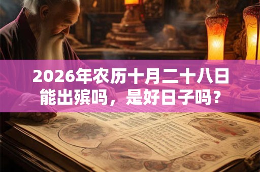 2026年农历十月二十八日能出殡吗，是好日子吗？