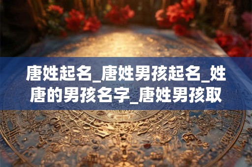 唐姓起名_唐姓男孩起名_姓唐的男孩名字_唐姓男孩取名_唐姓名字大全-好名堂