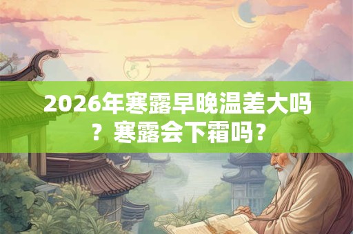2026年寒露早晚温差大吗?寒露会下霜吗? 2026年寒露早晚温差大吗?寒露会下霜吗?