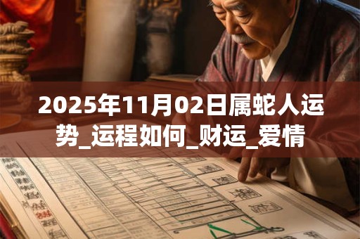 2025年11月02日属蛇人运势_运程如何_财运_爱情