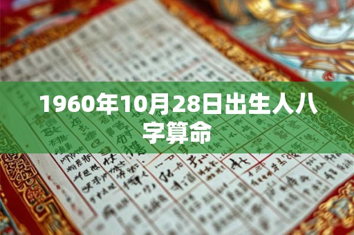 1960年10月28日出生人八字算命 1960年10月28日出生人八字算命