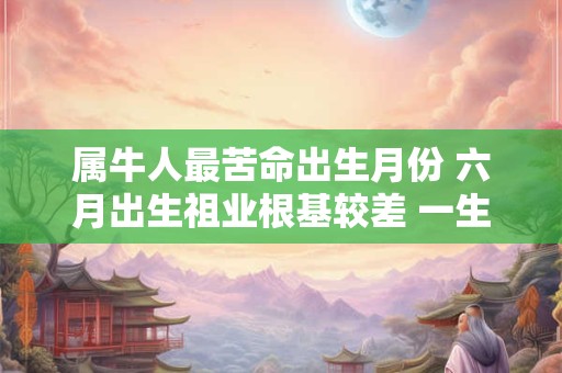 属牛人最苦命出生月份 六月出生祖业根基较差 一生劳碌奔波 属牛人最苦命出生月份 六月出生祖业根基较差 一生劳碌奔波
