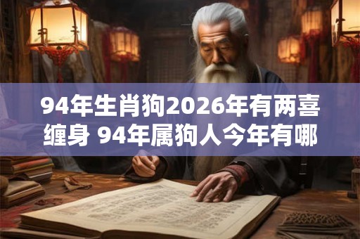 94年生肖狗2026年有两喜缠身 94年属狗人今年有哪两大喜事 94年生肖狗2026年有两喜缠身 94年属狗人今年有哪两大喜事