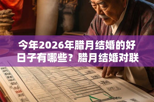 今年2026年腊月结婚的好日子有哪些?腊月结婚对联 今年2026年腊月结婚的好日子有哪些?腊月结婚对联