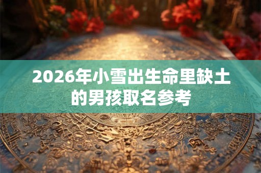 2026年小雪出生命里缺土的男孩取名参考 2026年小雪出生命里缺土的男孩取名参考