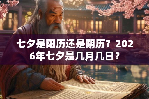七夕是阳历还是阴历？2026年七夕是几月几日？