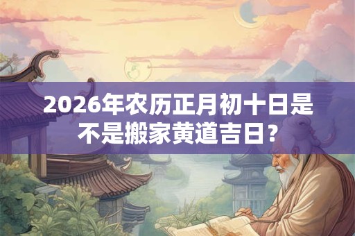 2026年农历正月初十日是不是搬家黄道吉日？