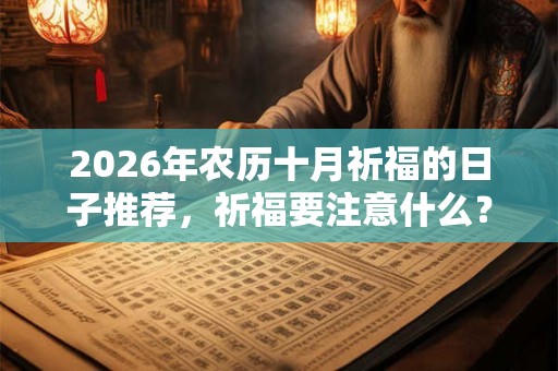 2026年农历十月祈福的日子推荐,祈福要注意什么? 2026年农历十月祈福的日子推荐,祈福要注意什么?