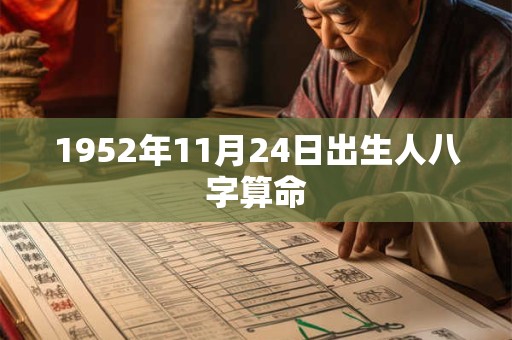 1952年11月24日出生人八字算命 1952年11月24日出生人八字算命