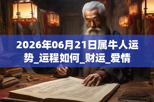 2026年06月21日属牛人运势_运程如何_财运_爱情 2026年06月21日属牛人运势_运程如何_财运_爱情