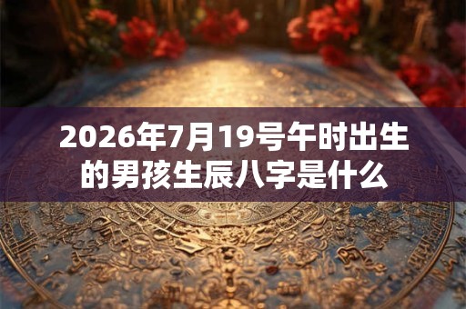 2026年7月19号午时出生的男孩生辰八字是什么 2026年7月19号午时出生的男孩生辰八字是什么