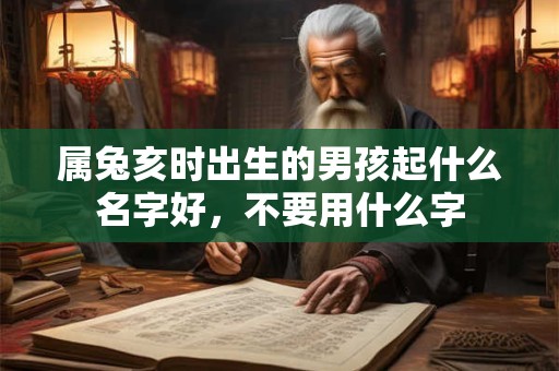 属兔亥时出生的男孩起什么名字好,不要用什么字 属兔亥时出生的男孩起什么名字好,不要用什么字