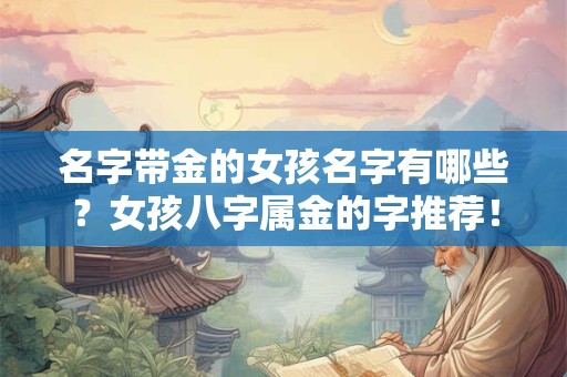 名字带金的女孩名字有哪些？女孩八字属金的字推荐！