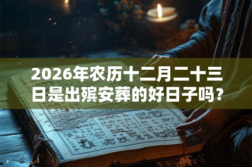 2026年农历十二月二十三日是出殡安葬的好日子吗？