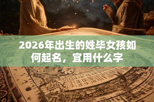 2026年出生的姓毕女孩如何起名,宜用什么字 2026年出生的姓毕女孩如何起名,宜用什么字