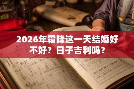 2026年霜降这一天结婚好不好？日子吉利吗？