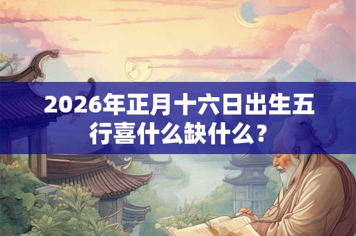 2026年正月十六日出生五行喜什么缺什么？