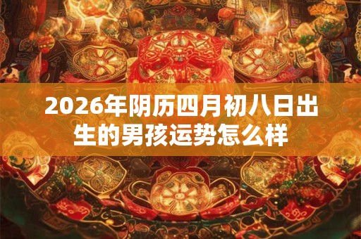 2026年阴历四月初八日出生的男孩运势怎么样