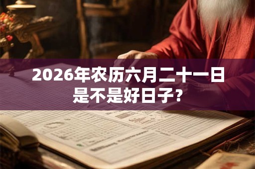 2026年农历六月二十一日是不是好日子？