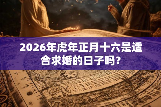 2026年虎年正月十六是适合求婚的日子吗？