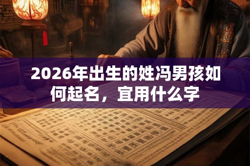 2026年出生的姓冯男孩如何起名，宜用什么字