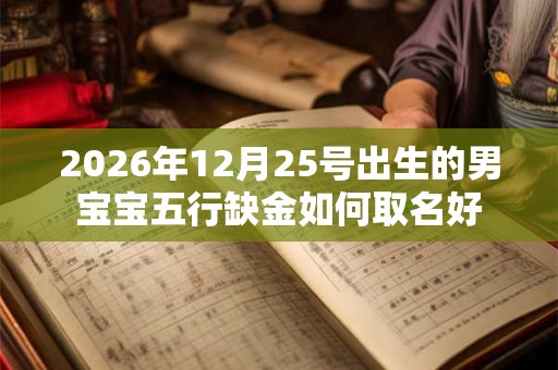 2026年12月25号出生的男宝宝五行缺金如何取名好