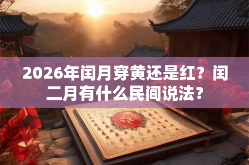 2026年闰月穿黄还是红？闰二月有什么民间说法？