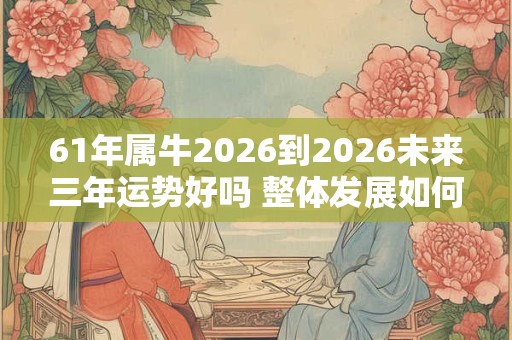 61年属牛2026到2026未来三年运势好吗 整体发展如何 61年属牛2026到2026未来三年运势好吗 整体发展如何