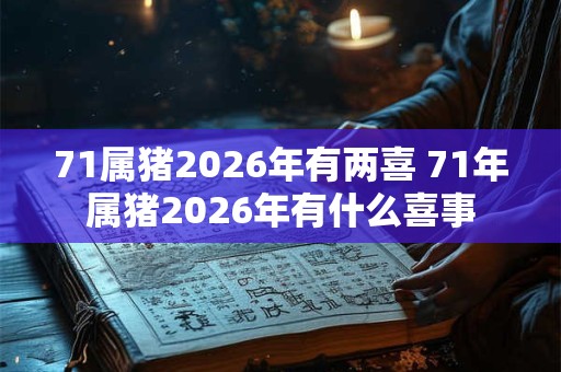 71属猪2026年有两喜 71年属猪2026年有什么喜事 71属猪2026年有两喜 71年属猪2026年有什么喜事