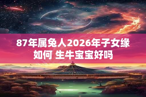87年属兔人2026年子女缘如何 生牛宝宝好吗 87年属兔人2026年子女缘如何 生牛宝宝好吗