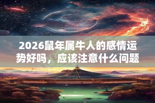 2026鼠年属牛人的感情运势好吗，应该注意什么问题？