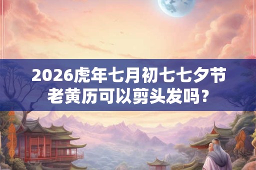 2026虎年七月初七七夕节老黄历可以剪头发吗？