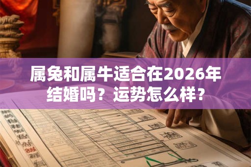 属兔和属牛适合在2026年结婚吗？运势怎么样？