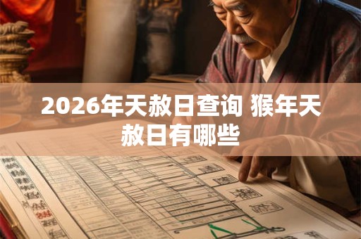 2026年天赦日查询 猴年天赦日有哪些