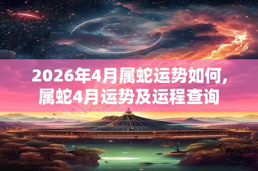 2026年4月属蛇运势如何,属蛇4月运势及运程查询 2026年4月属蛇运势如何,属蛇4月运势及运程查询