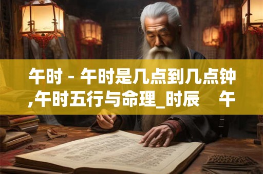 午时 - 午时是几点到几点钟,午时五行与命理_时辰    午时