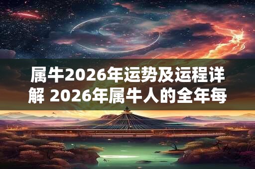 属牛2026年运势及运程详解 2026年属牛人的全年每月运势
