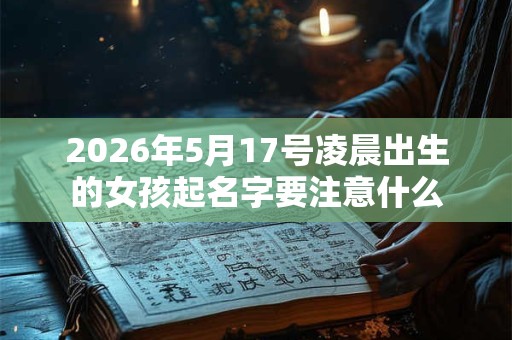 2026年5月17号凌晨出生的女孩起名字要注意什么