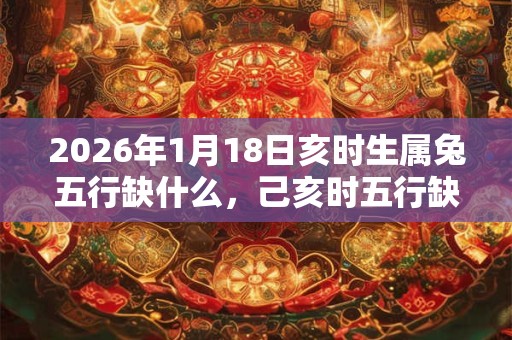 2026年1月18日亥时生属兔五行缺什么，己亥时五行缺什么