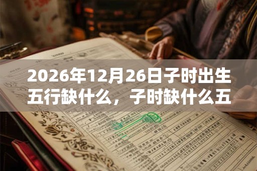 2026年12月26日子时出生五行缺什么,子时缺什么五行 2026年12月26日子时出生五行缺什么,子时缺什么五行