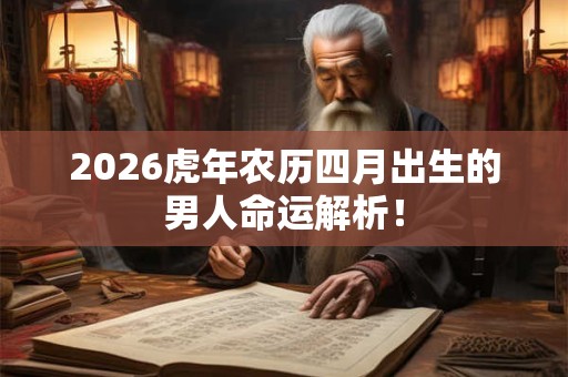2026虎年农历四月出生的男人命运解析！